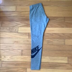 Nike Gray and Black Leggings Athletic Style
